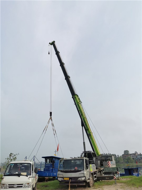 郎溪县桥梁建设吊装案例